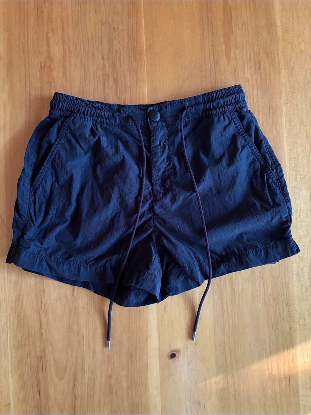 American Eagle Outfitters Women’s Black Nylon Drawstring Shorts